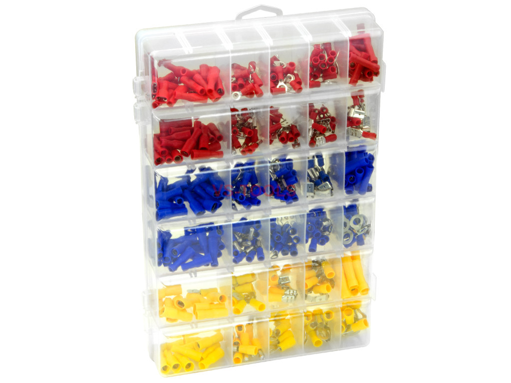 480pcs Crimp Spade Ring Connector Insulated Wiring Terminal